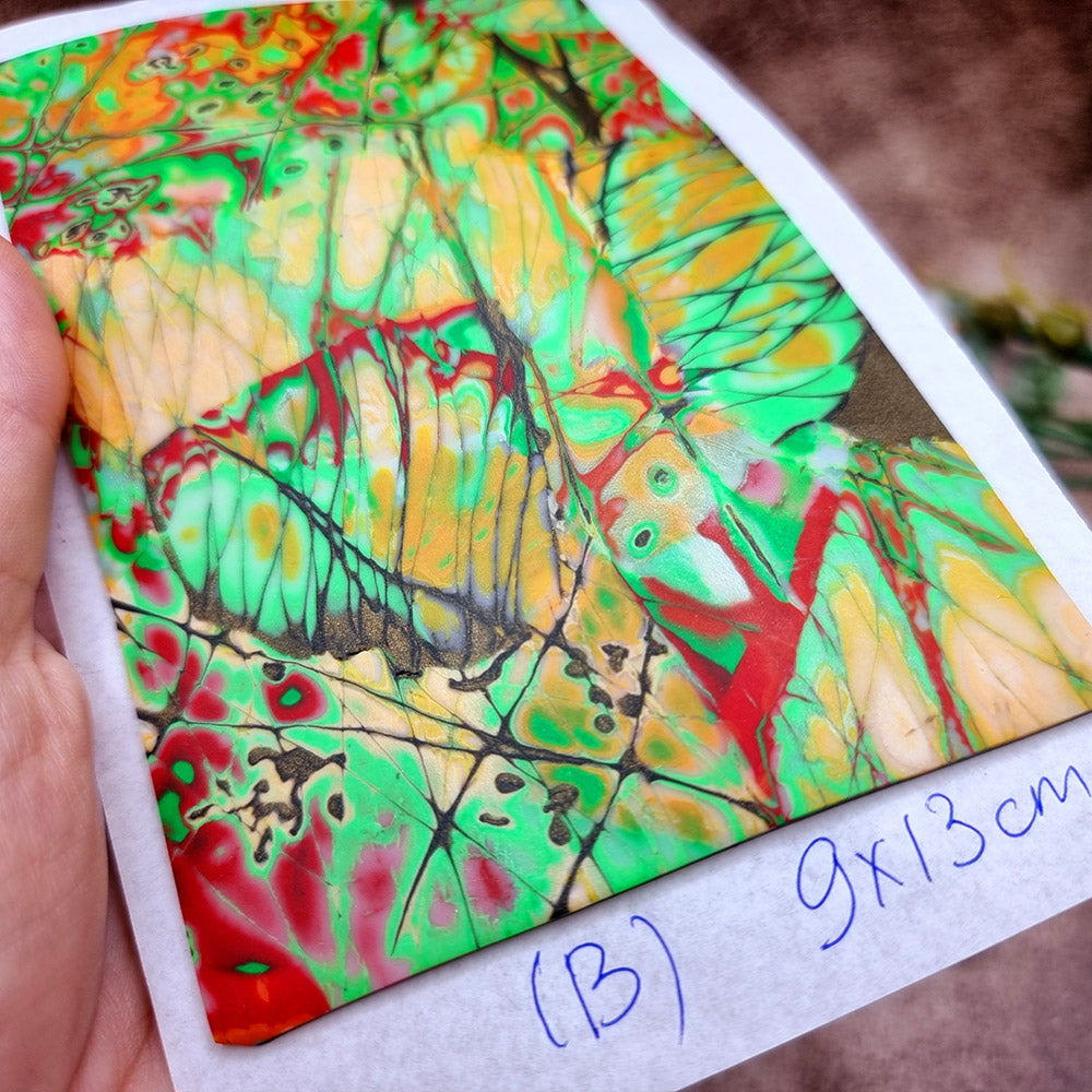 Raw Polymer Clay Veneer (B) "Jasper Stone Pattern"