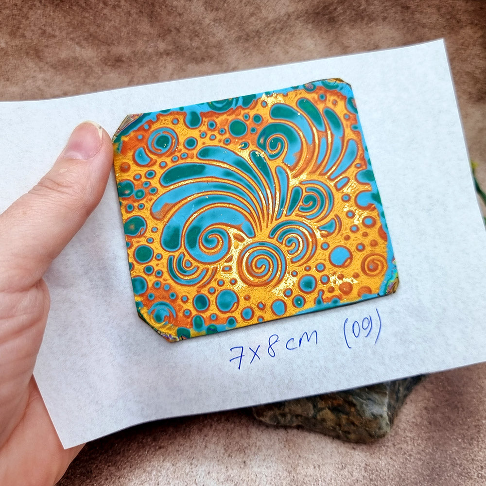 Raw Polymer Clay Veneer (09) "Colorful Patterns" Mokume Gane