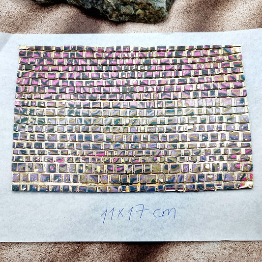 "Pink Magic Mosaic" Raw Polymer Clay Veneer