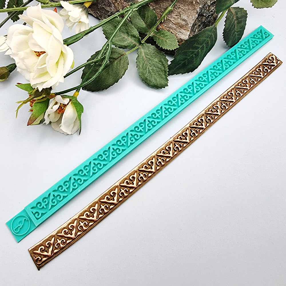 Irish Celtics Pattern border silicone texture strip for polymer clay