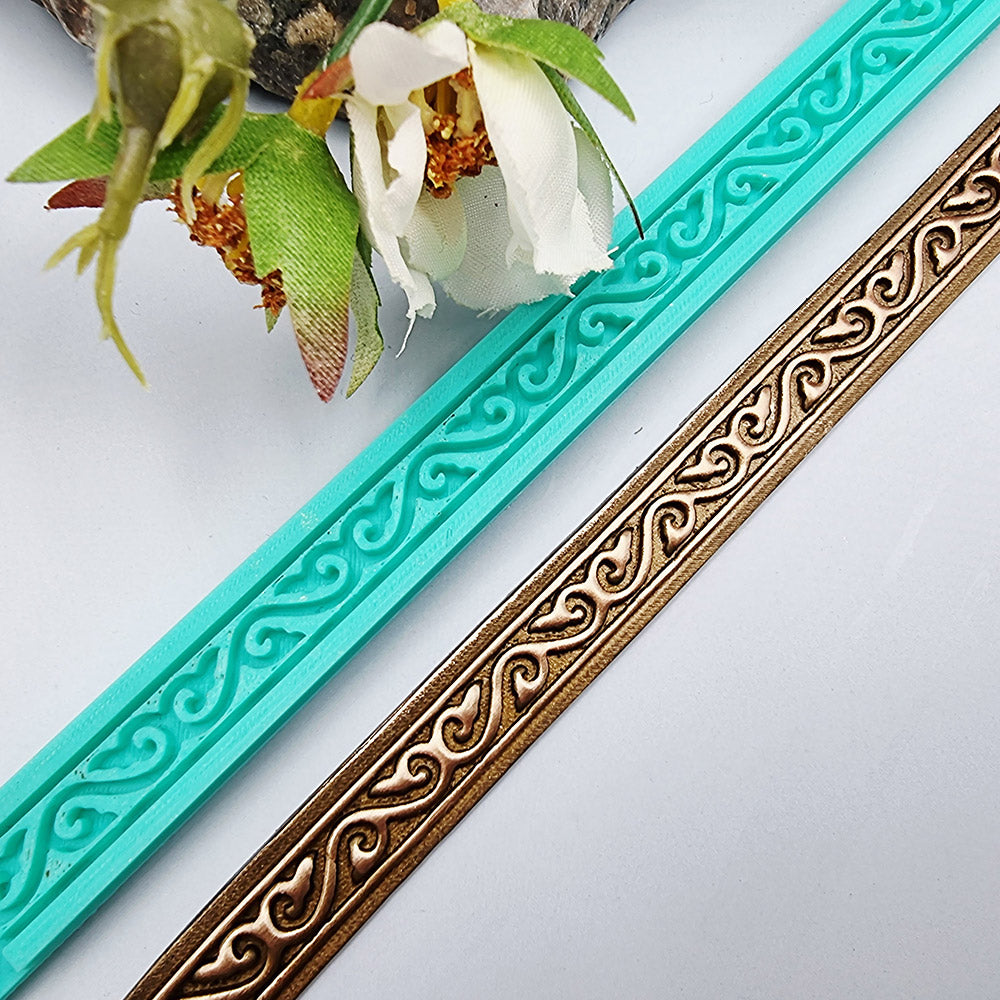Irish Celtics Pattern border silicone texture strip for polymer clay