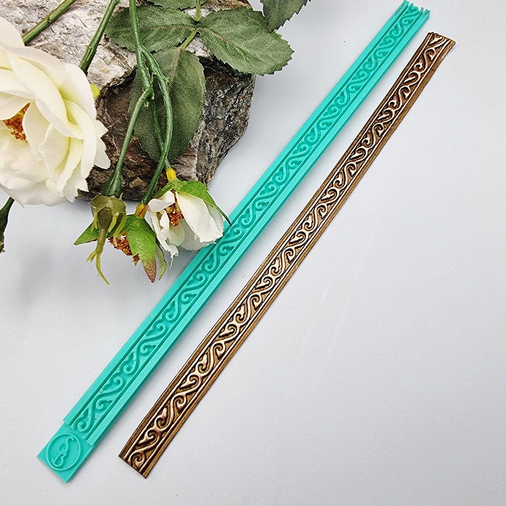 Irish Celtics Pattern border silicone texture strip for polymer clay