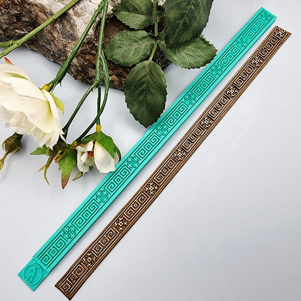 Greek Pattern border silicone texture strip for polymer clay