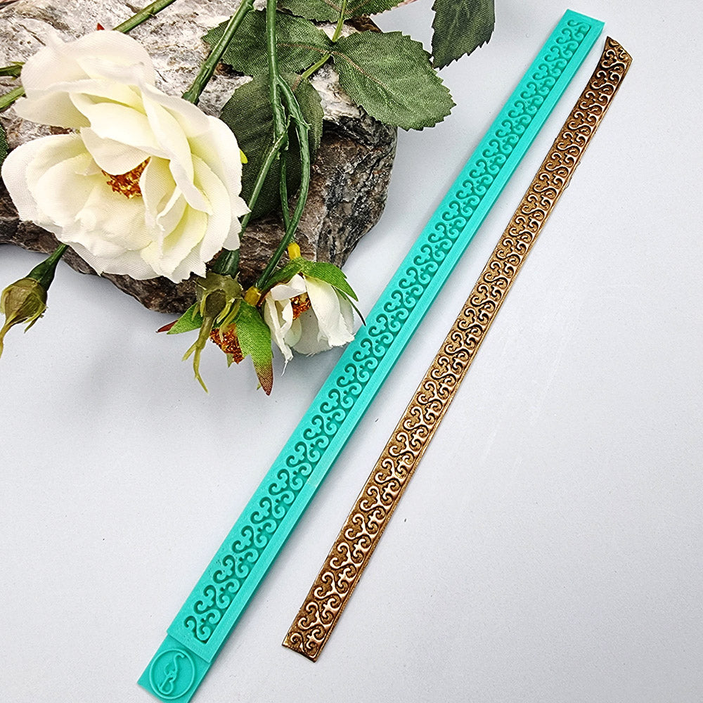 Irish Celtics Pattern border silicone texture strip for polymer clay