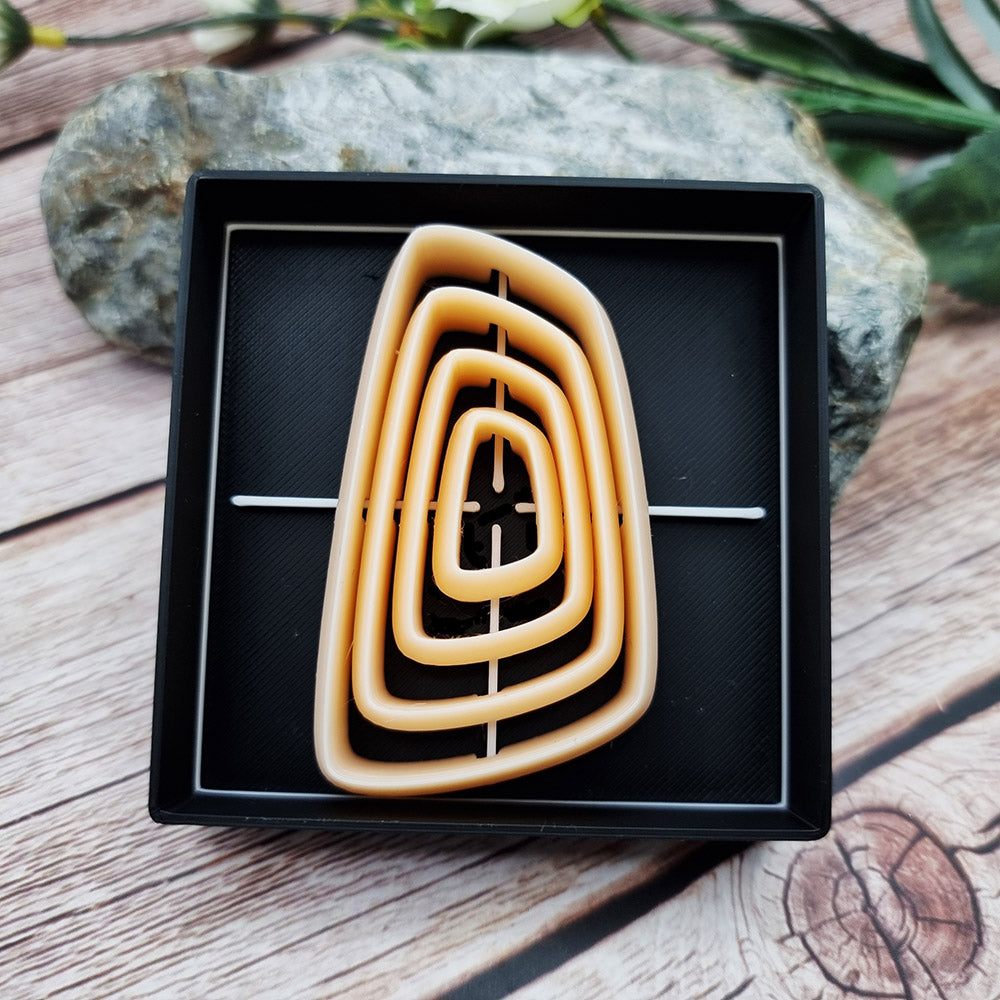 Perfectly Aligned graduated nesting polymer clay cutter set for layered earrings by SweetyBijou