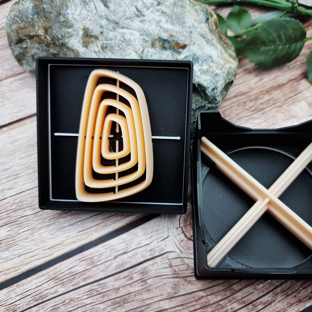 Perfectly Aligned graduated nesting polymer clay cutter set for layered earrings by SweetyBijou