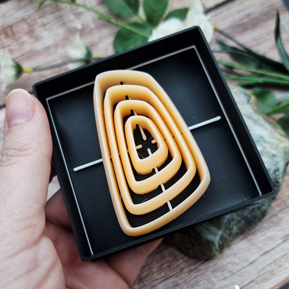 Perfectly Aligned graduated nesting polymer clay cutter set for layered earrings by SweetyBijou