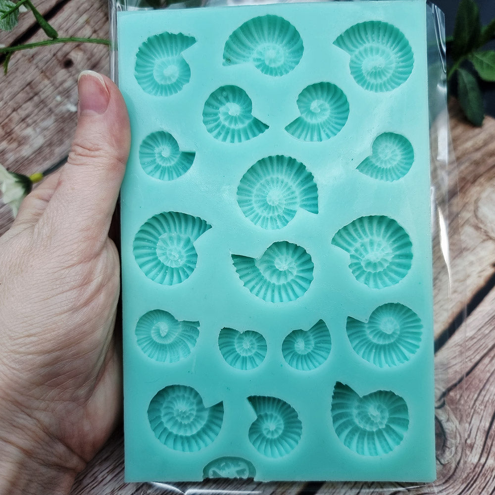Large Ammonites silicone mold for polymer clay