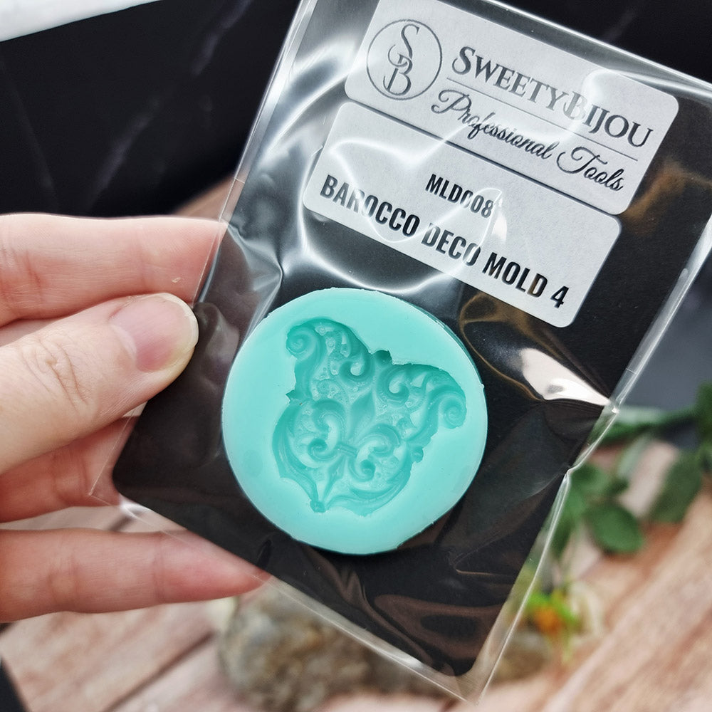 Barocco Deco silicone mold for polymer clay
