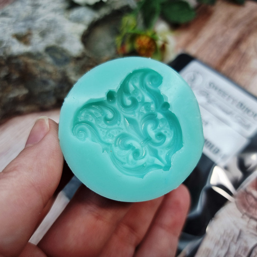 Barocco Deco silicone mold for polymer clay