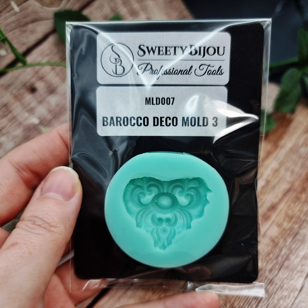 Barocco Deco silicone mold for polymer clay