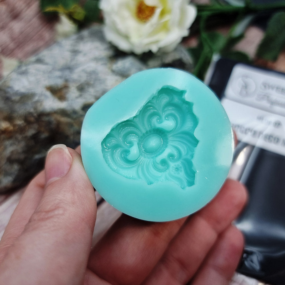 Barocco Deco silicone mold for polymer clay