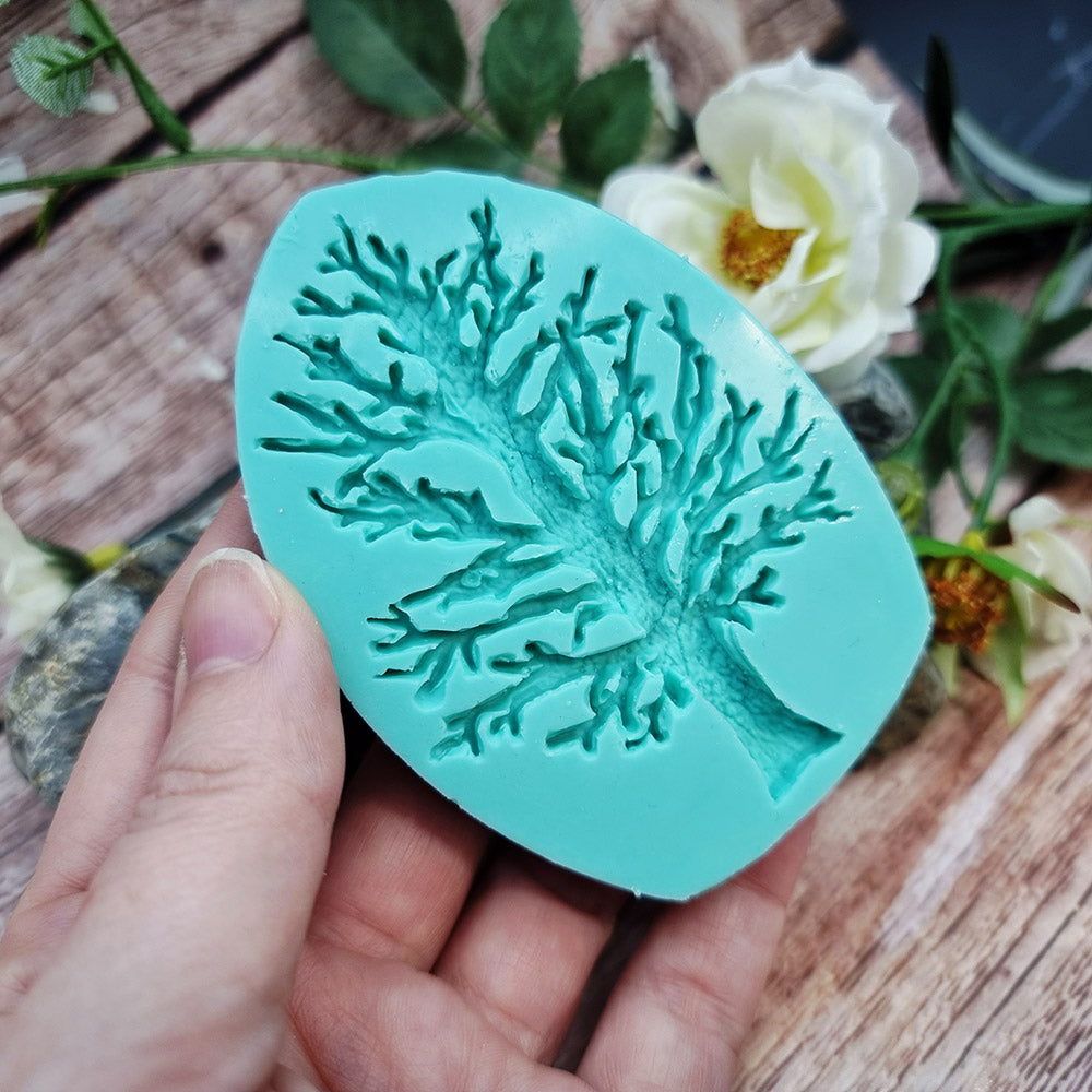 Tree silicone mold for polymer clay