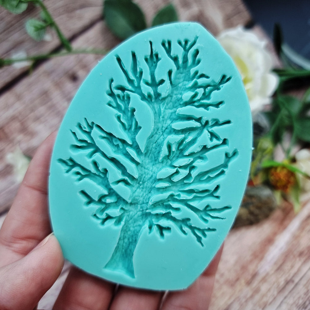 Tree silicone mold for polymer clay