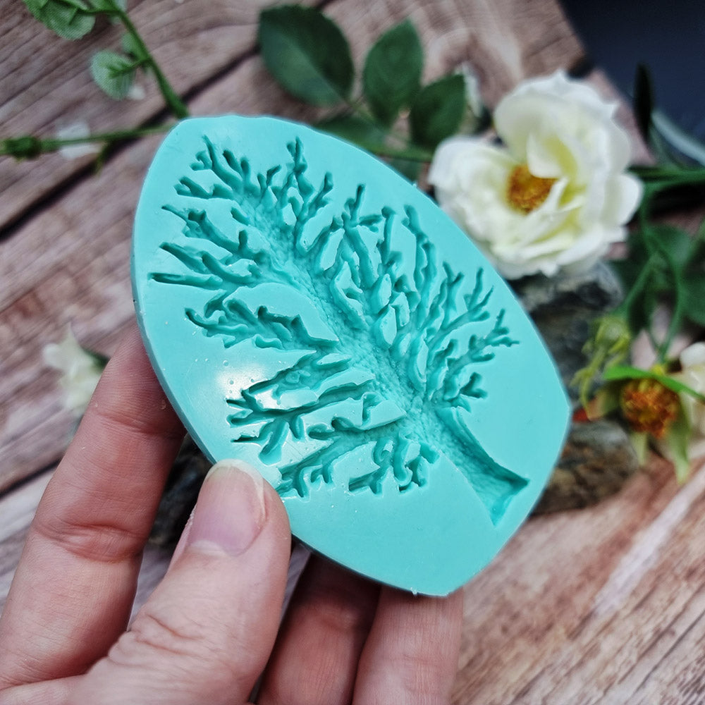 Tree silicone mold for polymer clay