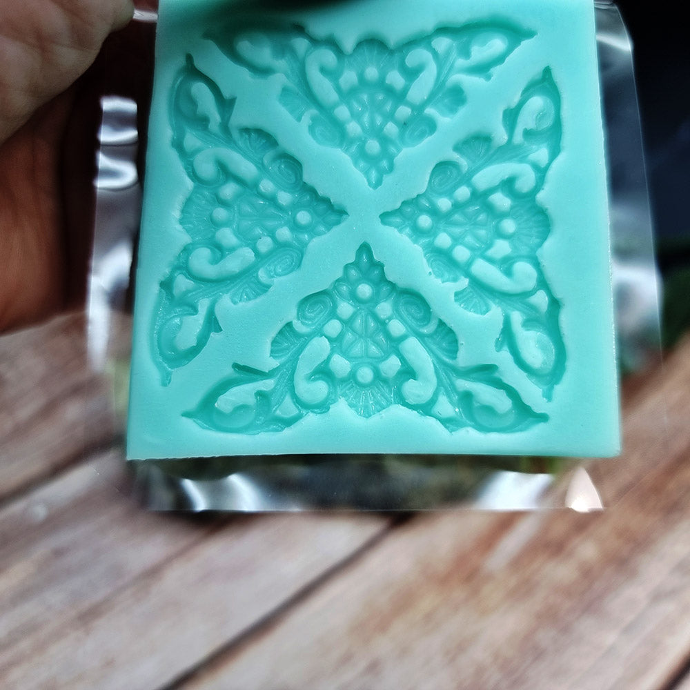 4 Corners silicone mold for polymer clay