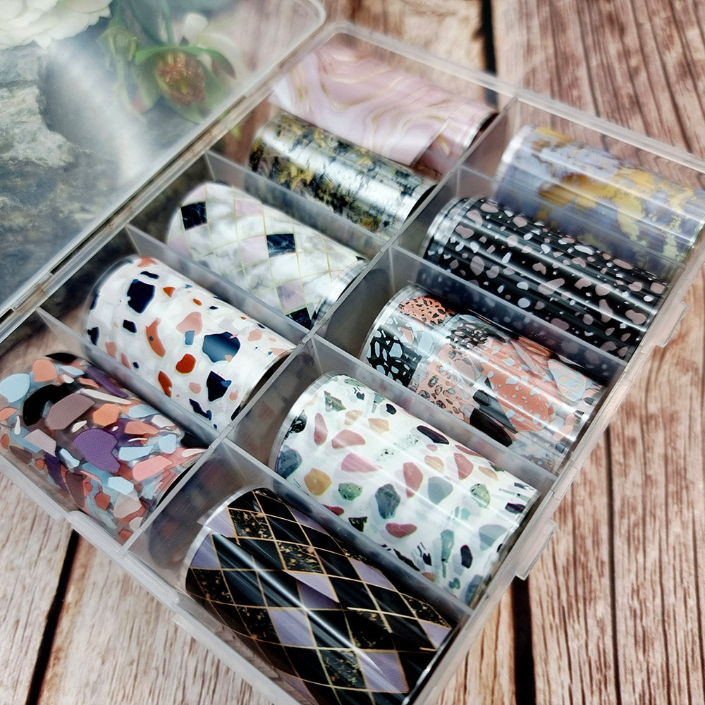SweetyBijou Ceramic Patterns transfer foils for polymer clay