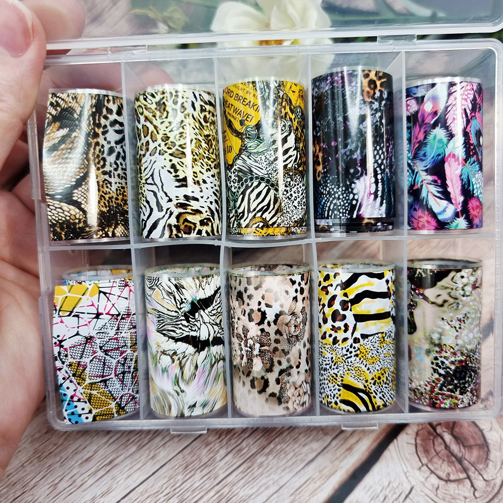 SweetyBijou Animal Patterns transfer foils for polymer clay