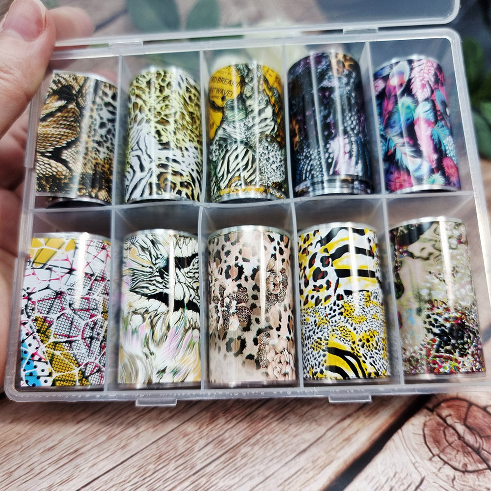 SweetyBijou Animal Patterns transfer foils for polymer clay