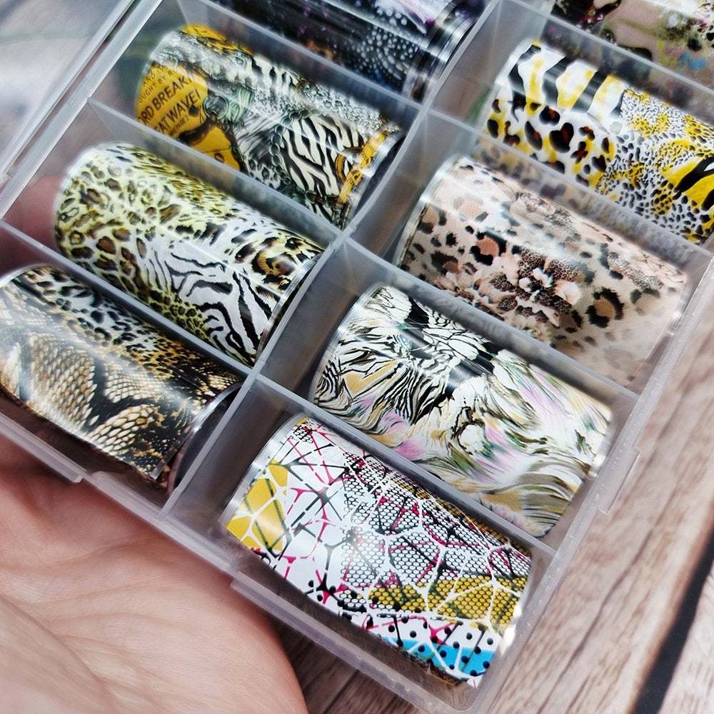 SweetyBijou Animal Patterns transfer foils for polymer clay