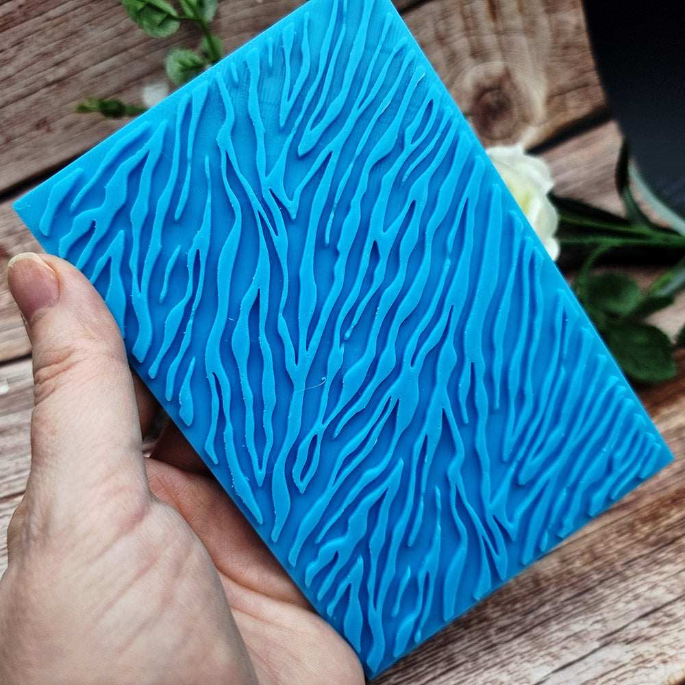 SweetyBijou Zebra Pattern plastic texture plate for polymer clay
