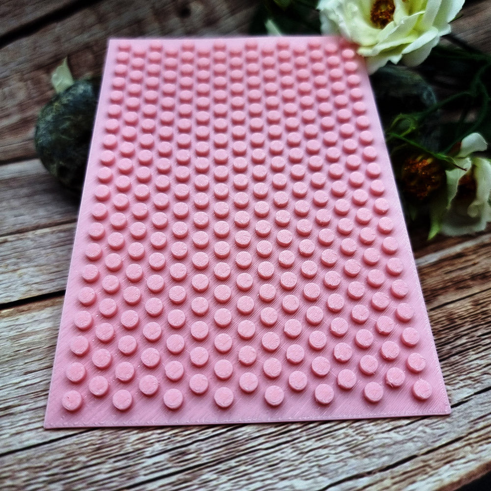 SweetyBijou Polka Dots Large plastic texture plate for polymer clay