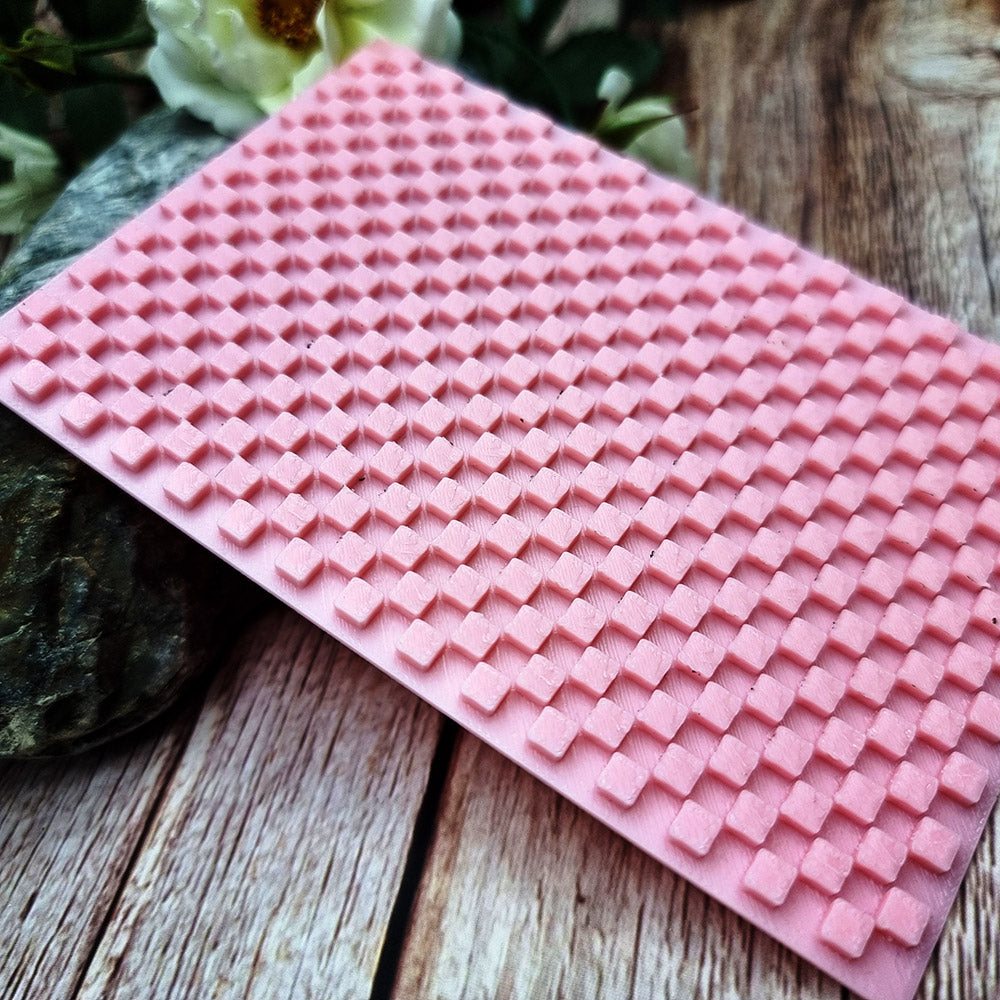SweetyBijou Chessboard plastic texture plate for polymer clay