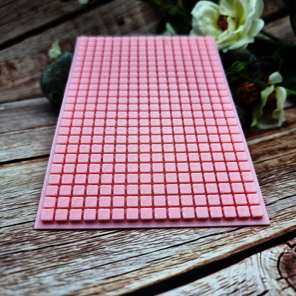 SweetyBijou Cells Grid OUT plastic texture plate for polymer clay