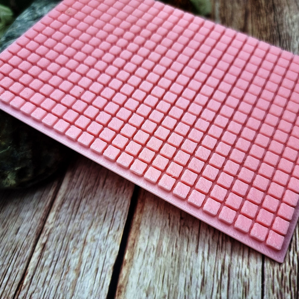 SweetyBijou Cells Grid OUT plastic texture plate for polymer clay