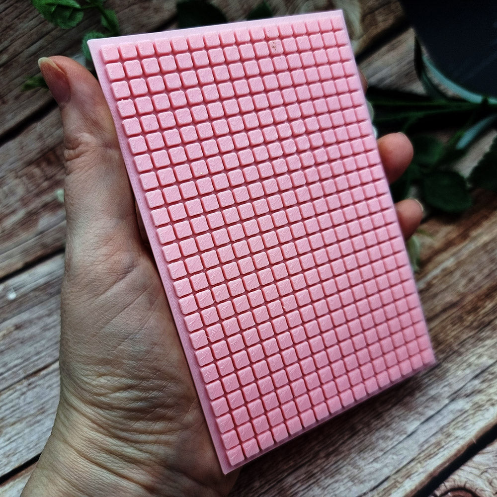 SweetyBijou Cells Grid OUT plastic texture plate for polymer clay
