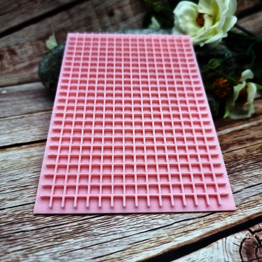 SweetyBijou Cells Grid IN plastic texture plate for polymer clay