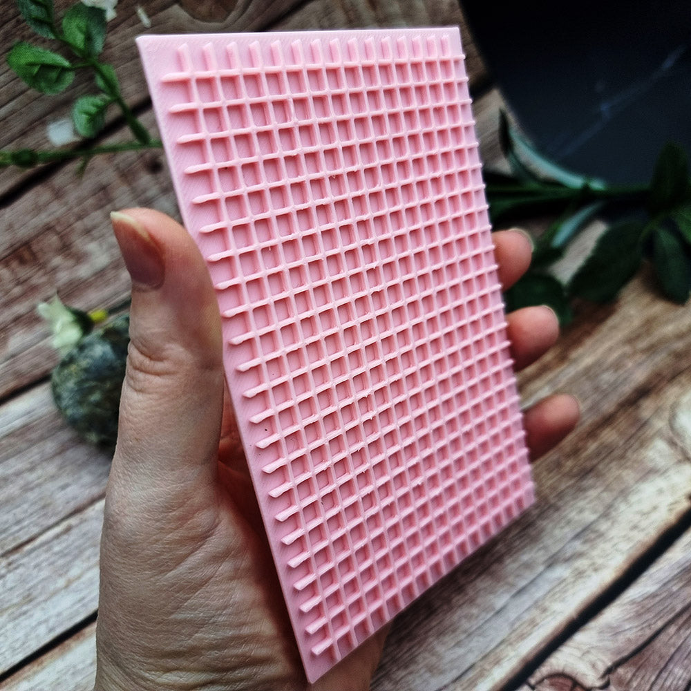 SweetyBijou Cells Grid IN plastic texture plate for polymer clay