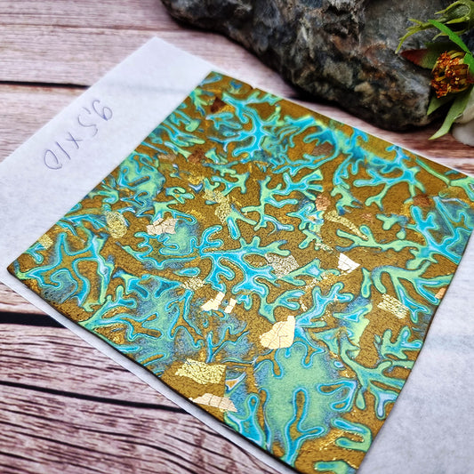 Unique Raw Polymer Clay Veneer - Coral Reef - 9.5x10cm