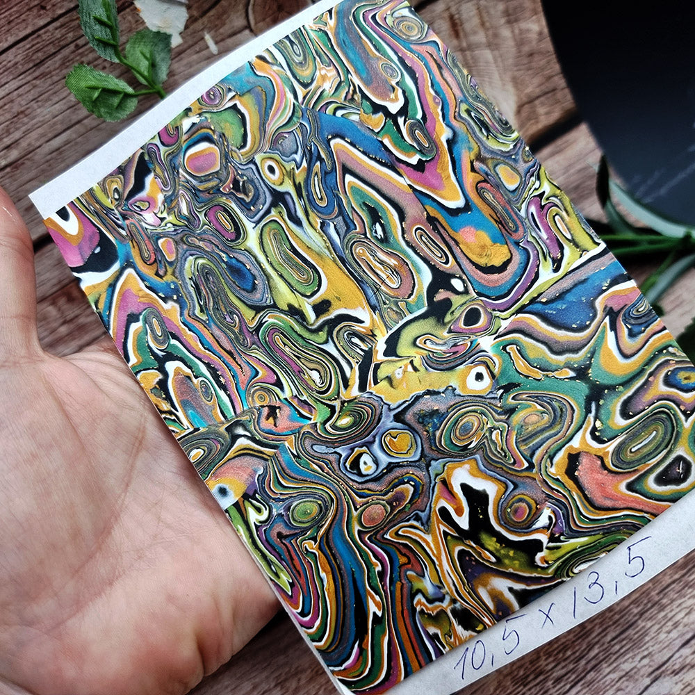 Raw polymer clay veneer sheet, Oil Painting