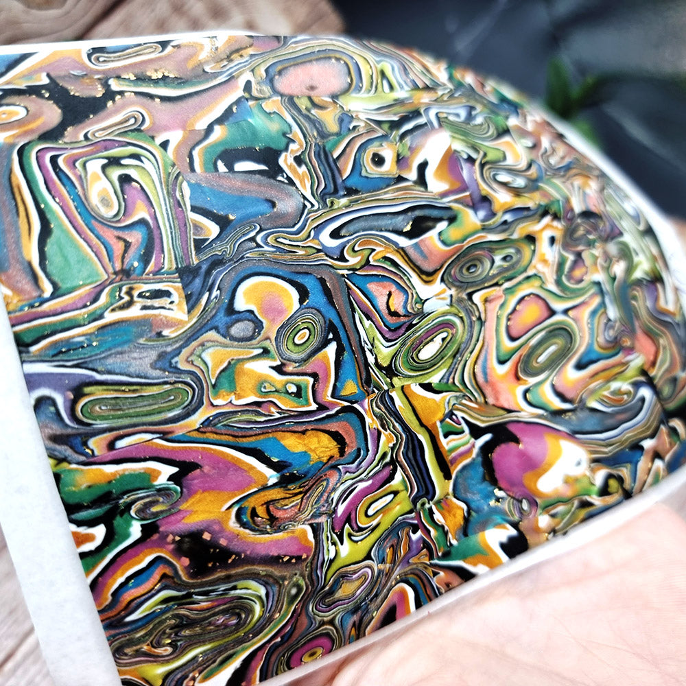 Unique Raw Polymer Clay Veneer - Oil Painting - 10x13.5cm