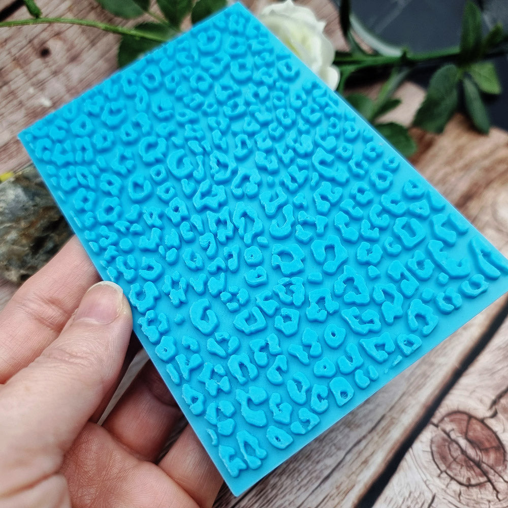 SweetyBijou Leopard Pattern plastic texture plate for polymer clay