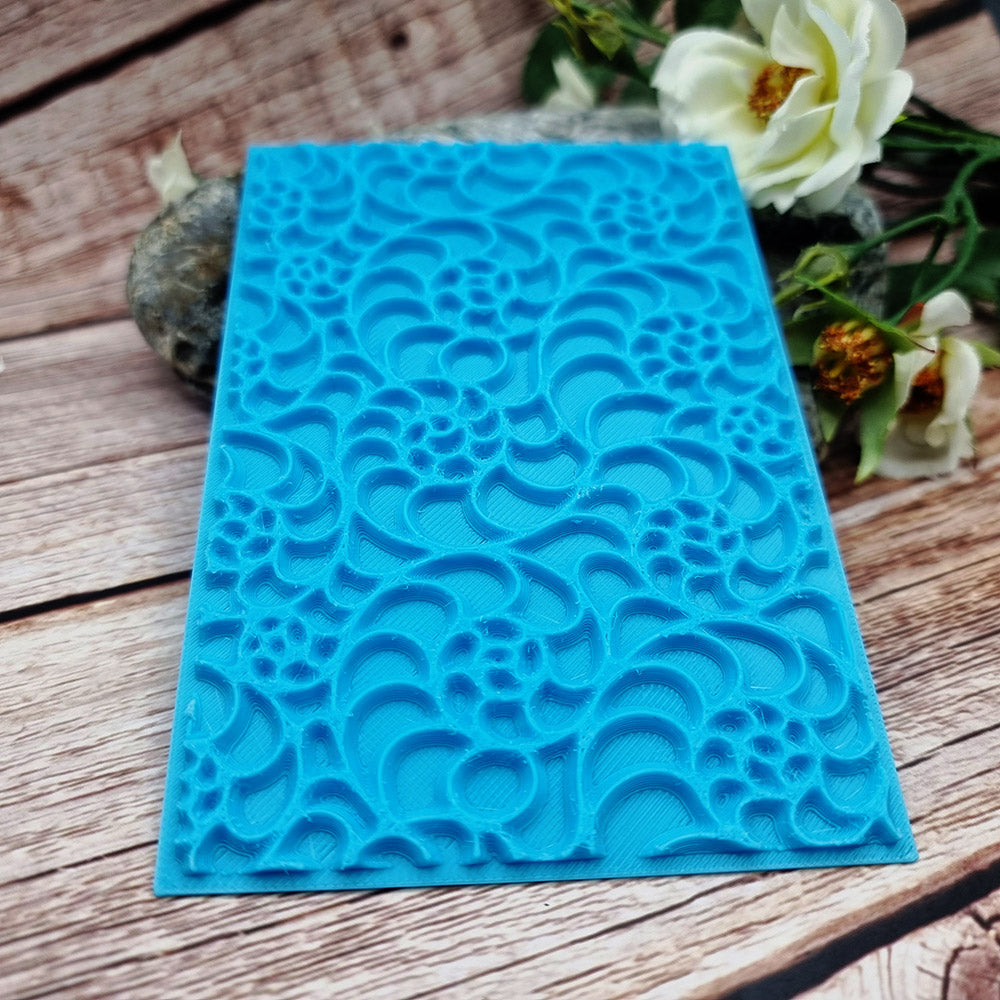 SweetyBijou Ammonites plastic texture plate for polymer clay