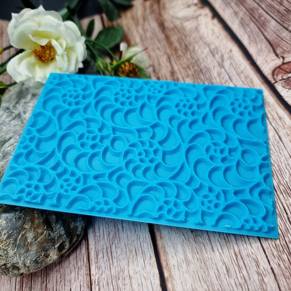 SweetyBijou Ammonites plastic texture plate for polymer clay