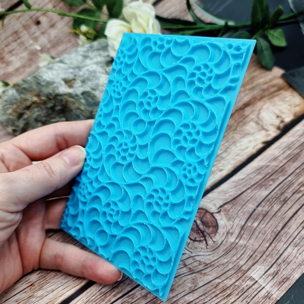 SweetyBijou Ammonites plastic texture plate for polymer clay
