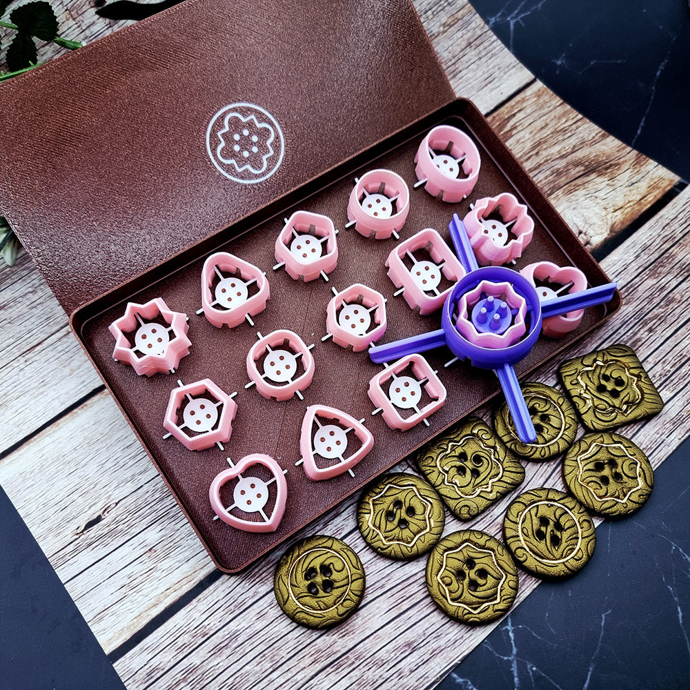 Buttons Toolkit Set 6: Imprint Pack - 15 Decorative Shapes for Embossed Buttons