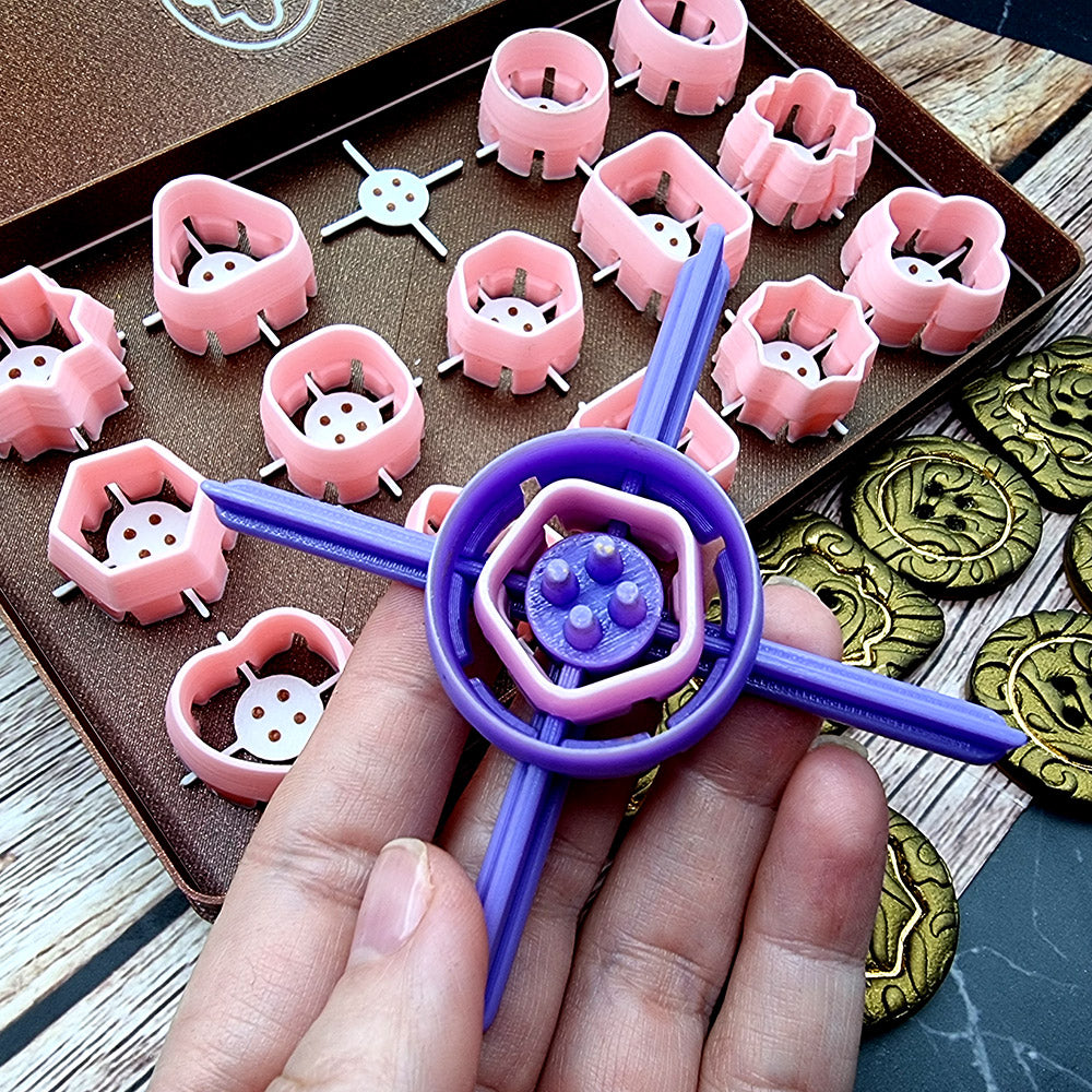 Buttons Toolkit Set 6: Imprint Pack - 15 Decorative Shapes for Embossed Buttons