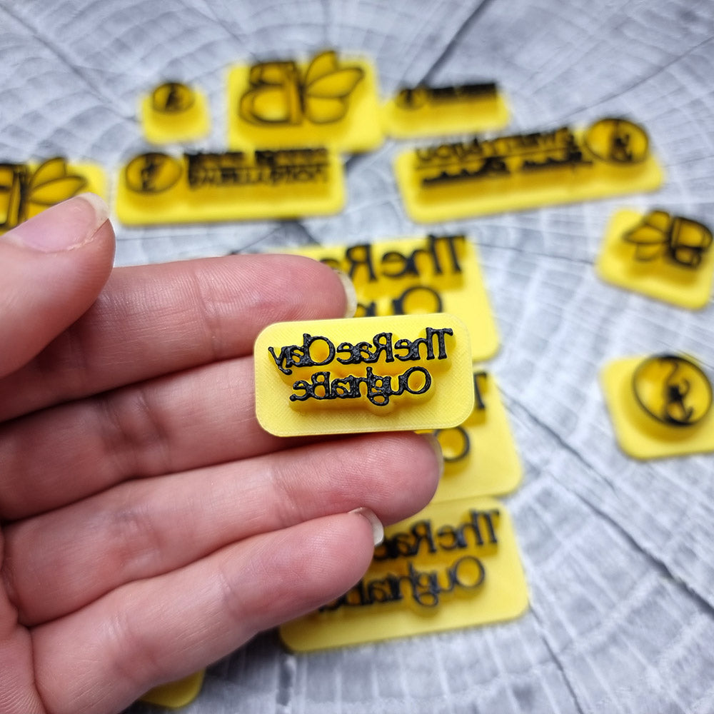 Custom Brand Stamp for Clay - Your Logo or Artwork in 4 Sizes - Set of 4 Stamps