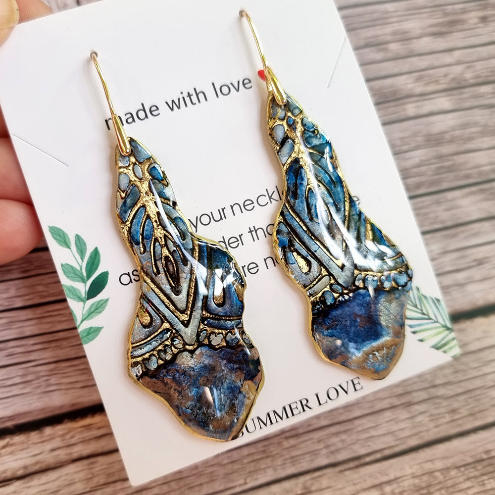 Antique Porcelain Earrings #3