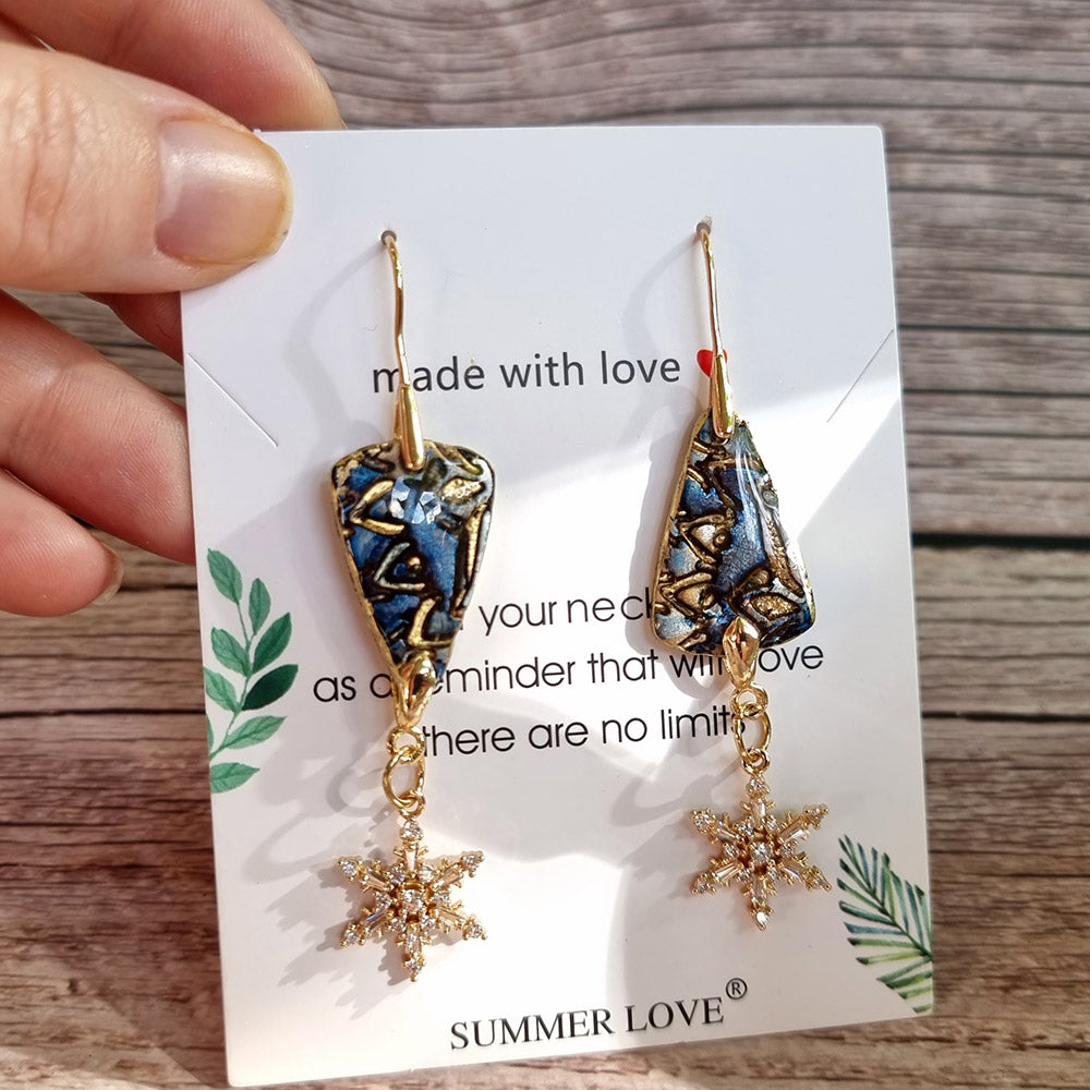 Antique Porcelain Earrings #7
