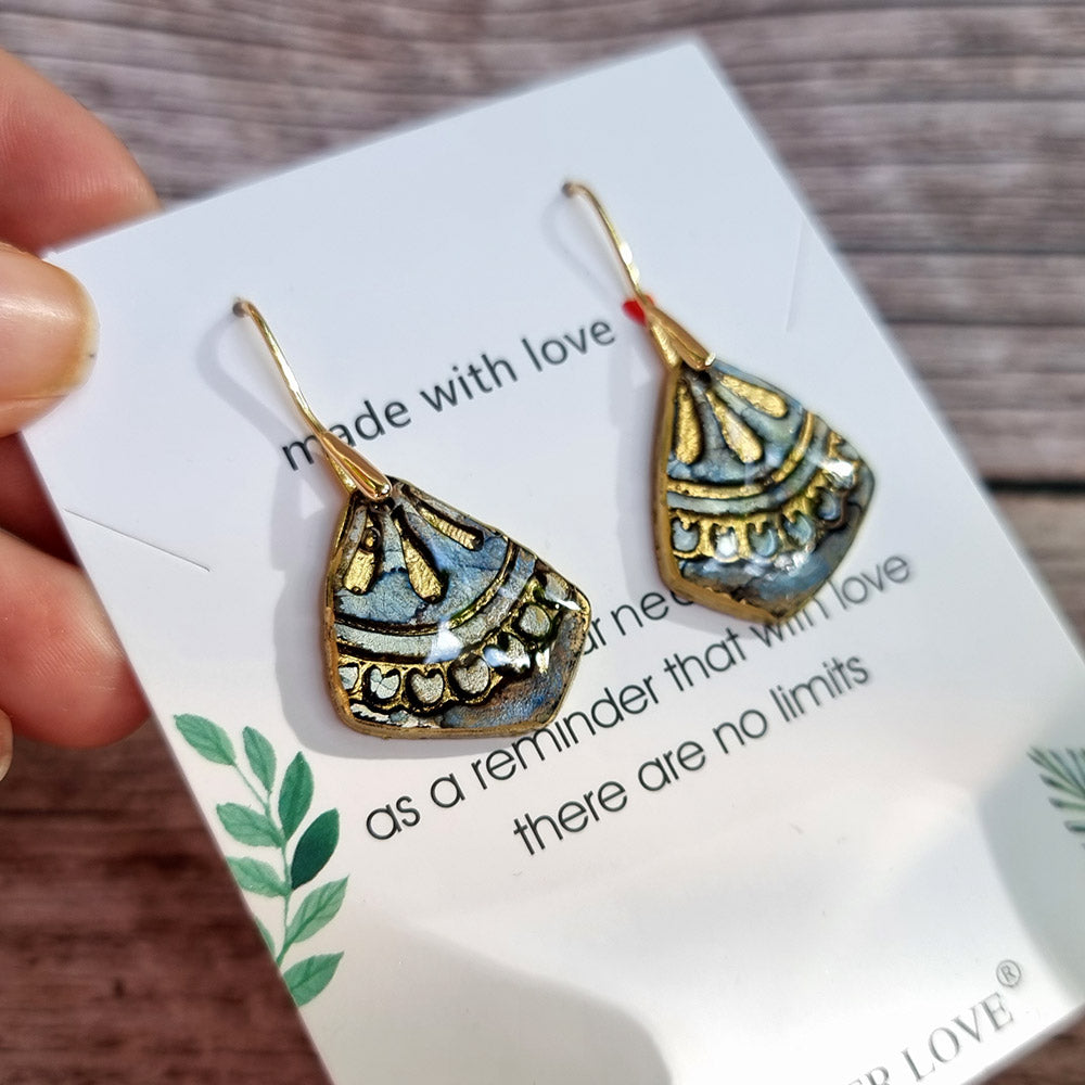 Antique Porcelain Earrings #6