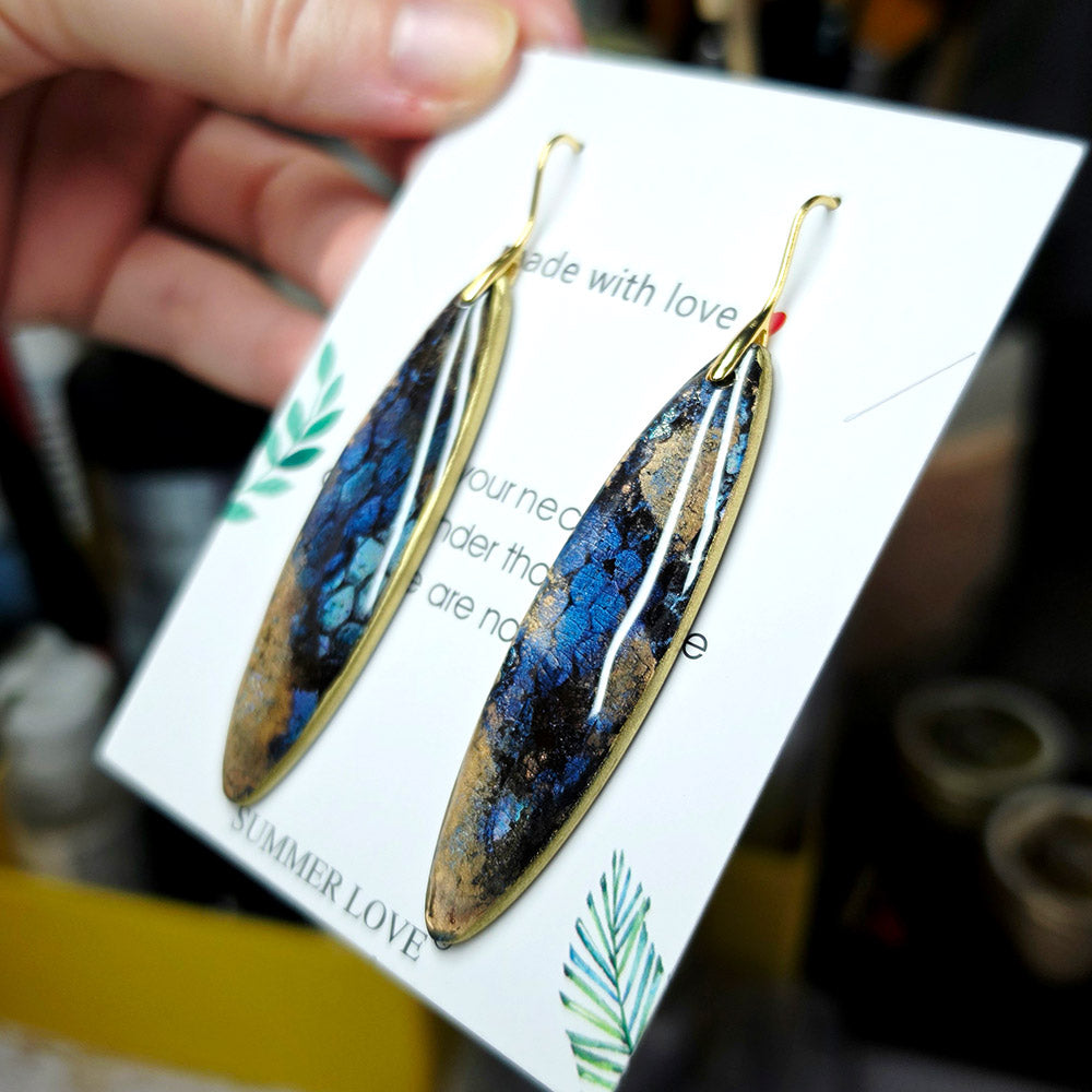 Golden Midnight Earrings