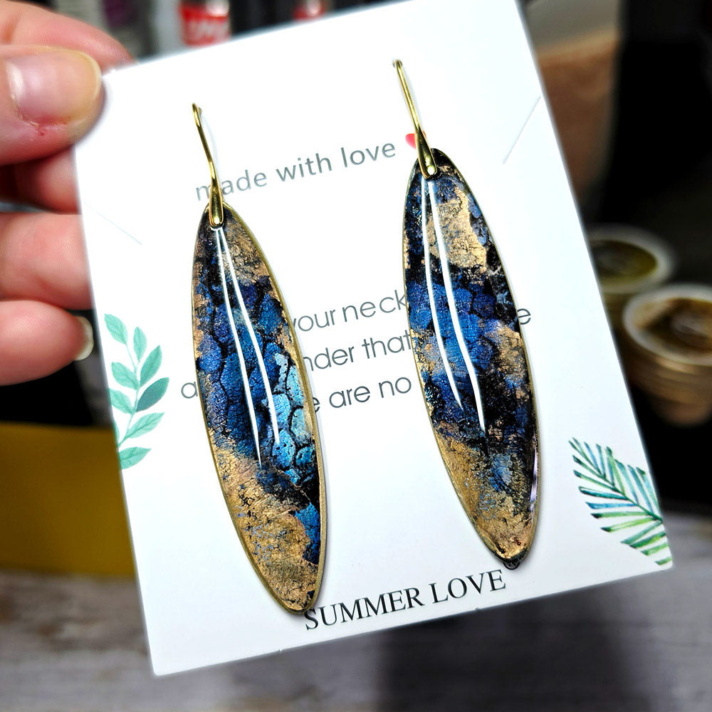 Golden Midnight Earrings