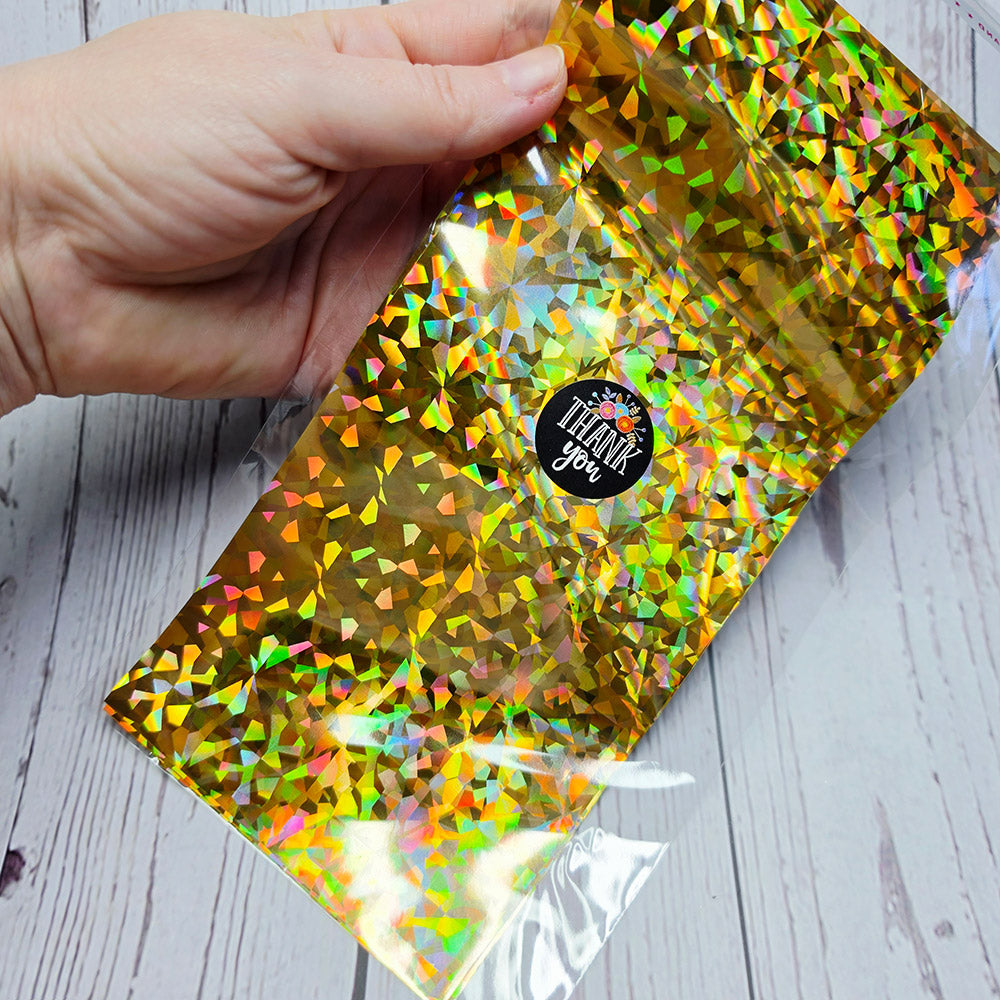 Holographic Gold Shards Foils - 10pcs