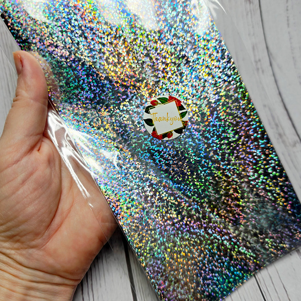 Prismatic Silver Glitter Foils - 10pcs