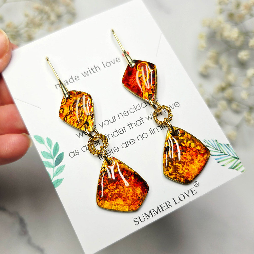 Amber Shards Earrings